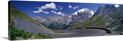 Winding Mountain Road Stelvio Italy