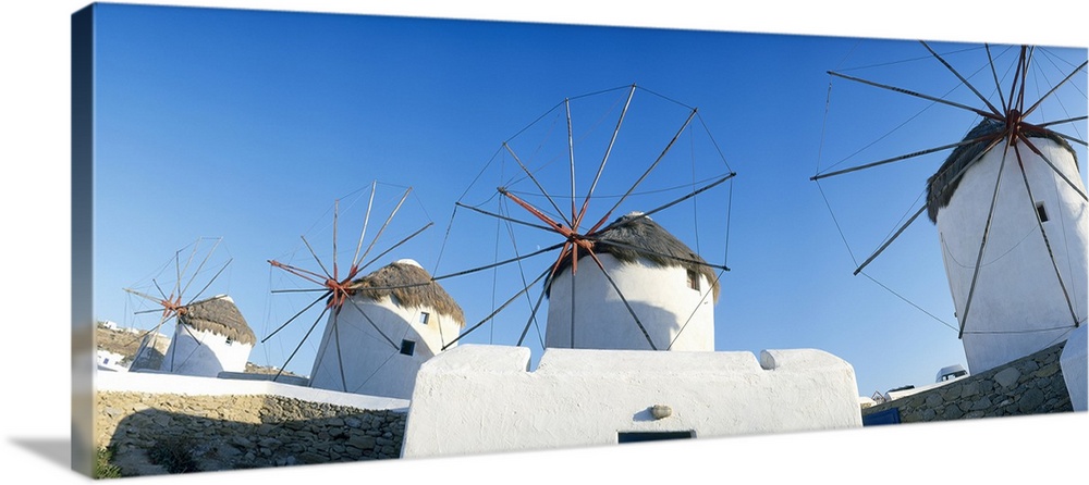 Windmills Santorini Island Greece