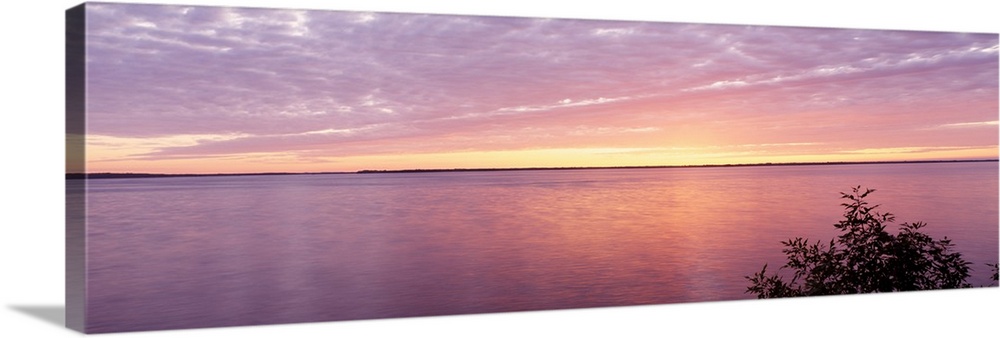 Wisconsin, Castle Rock Lake, sunset