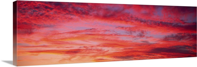 Wispy clouds at sunset, Oahu, Hawaii Wall Art, Canvas Prints, Framed ...