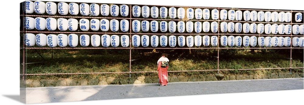 Woman at Shinto Shrine Tokyo Japan