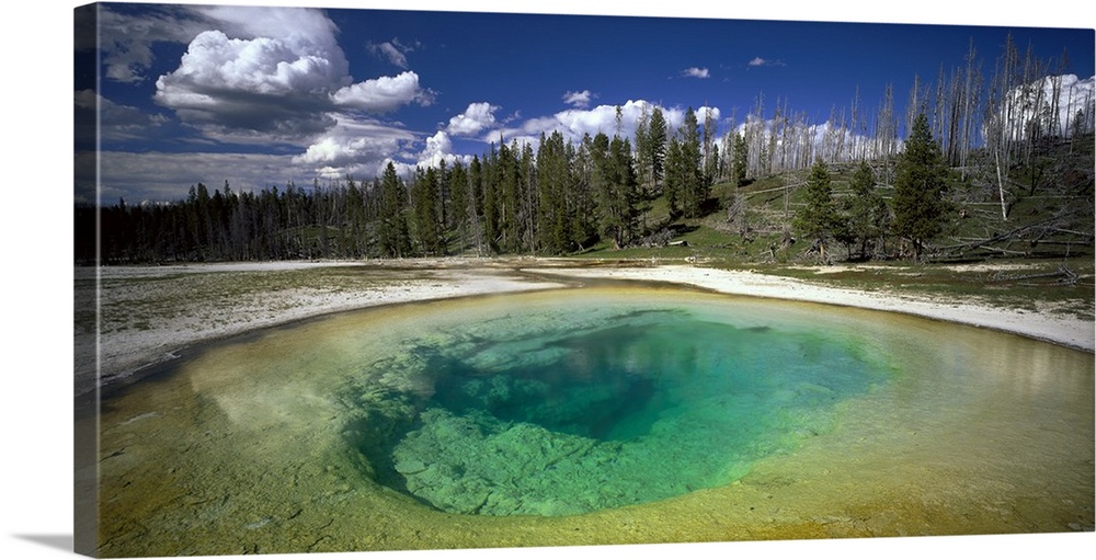 Wyoming, Yellowstone National Park, Beauty pool, Hot spring pool in the landscape