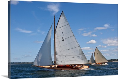 Yachts sailing in Classic Yacht Regatta, Newport, Rhode Island