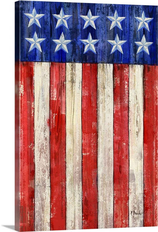 All American Flag Vertical I Wall Art, Canvas Prints, Framed Prints ...