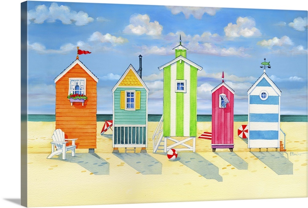 Brighton Beach Huts Wall Art, Canvas Prints, Framed Prints, Wall Peels