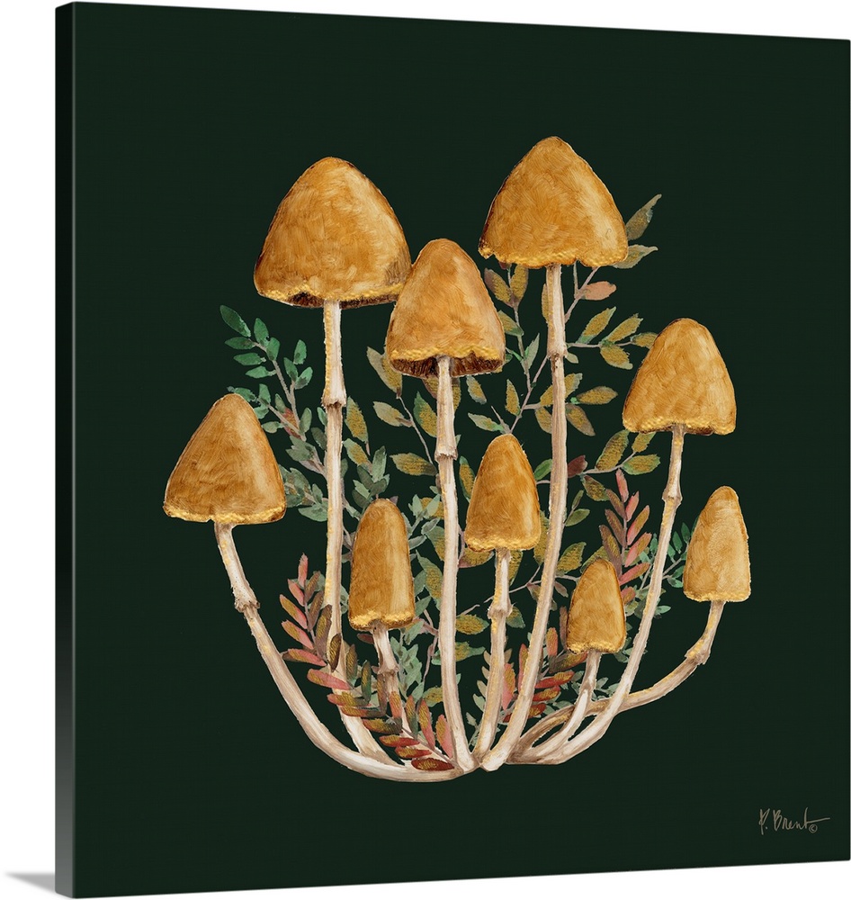 Gilded Mushrooms III Wall Art, Canvas Prints, Framed Prints, Wall Peels ...