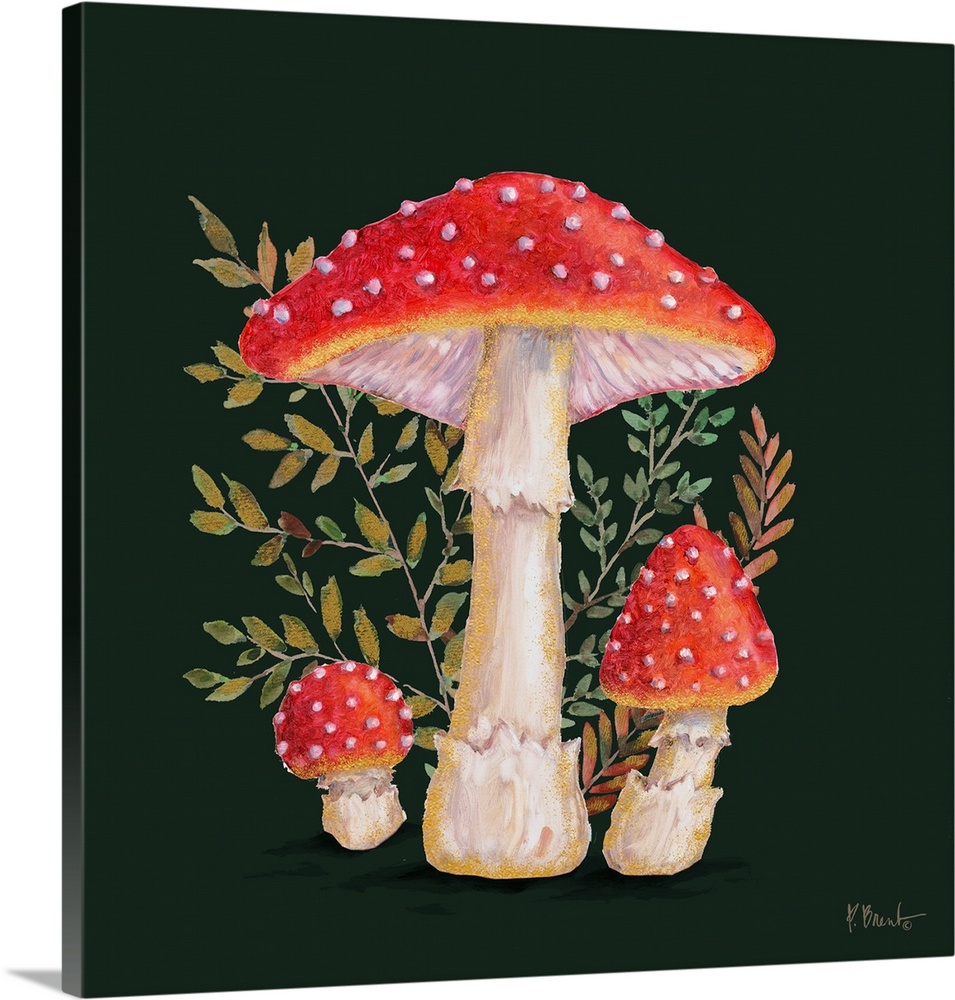 Gilded Mushrooms IV Wall Art, Canvas Prints, Framed Prints, Wall Peels ...