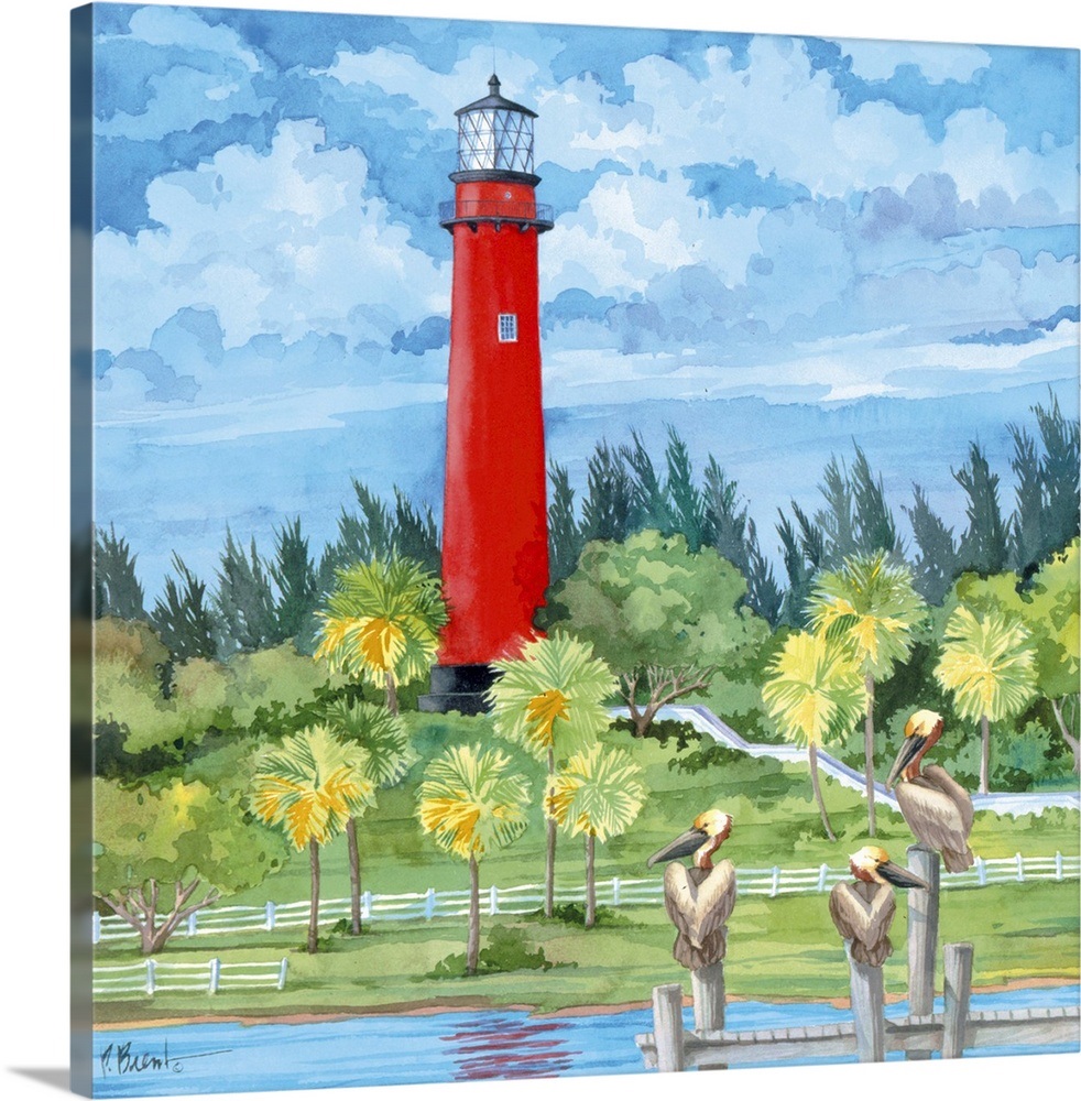 Jupiter Lighthouse Wall Art, Canvas Prints, Framed Prints, Wall Peels