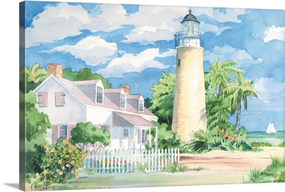 Seaside Canvas Print Lighthouse Canvas Print Light House Print Lighthouse Photo Light House Art Print