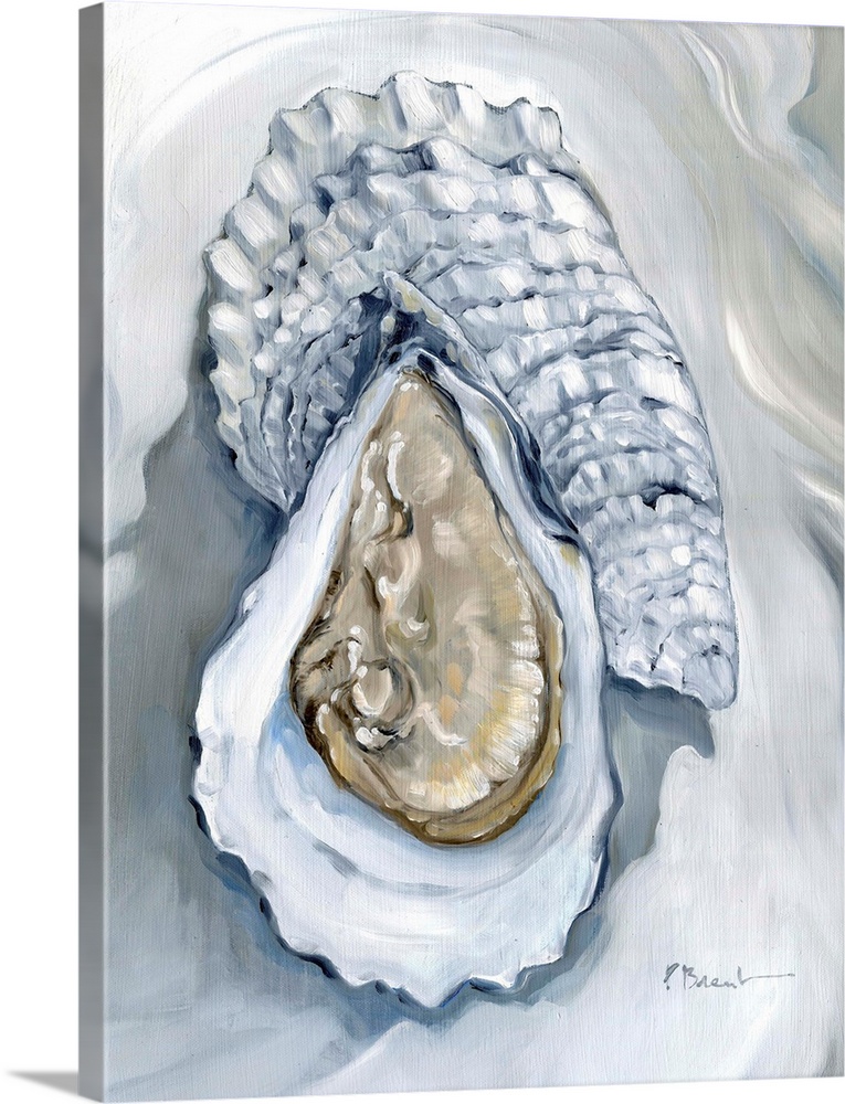 Oysters Close Up VII - White