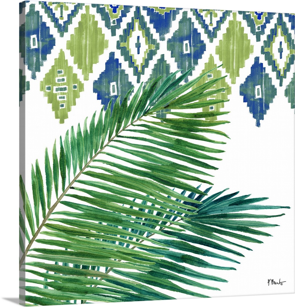 Palm Fronds V - Blue