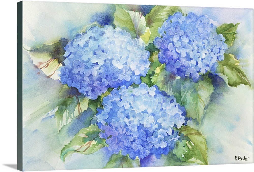Sky Blue Hydrangea Wall Art, Canvas Prints, Framed Prints, Wall Peels