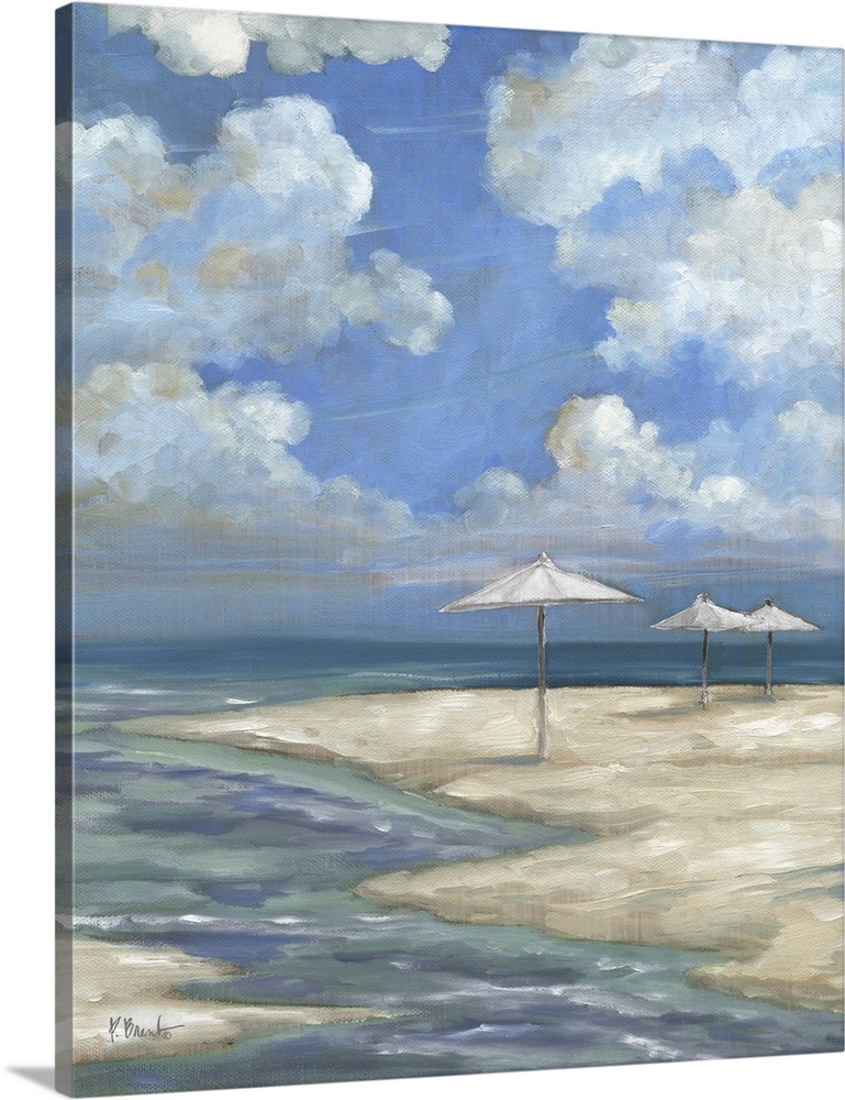 Umbrella Beachscape - White