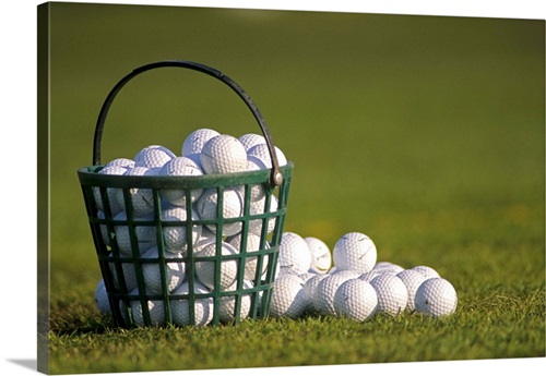 Basket of golf balls Wall Art, Canvas Prints, Framed Prints, Wall Peels