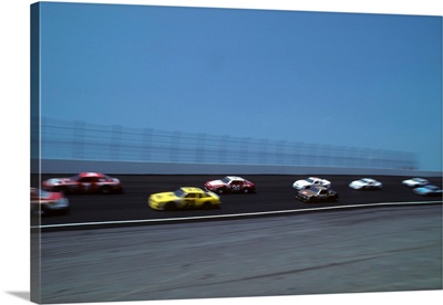 Blurred action of auto race