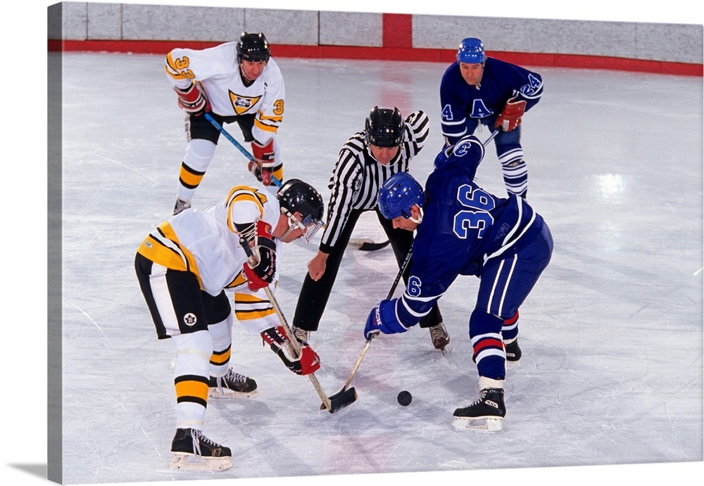 Ice Hockey face off Wall Art, Canvas Prints, Framed Prints, Wall Peels