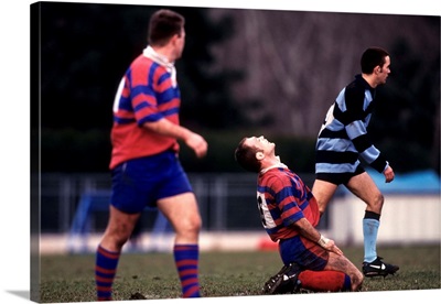 Rugby match action