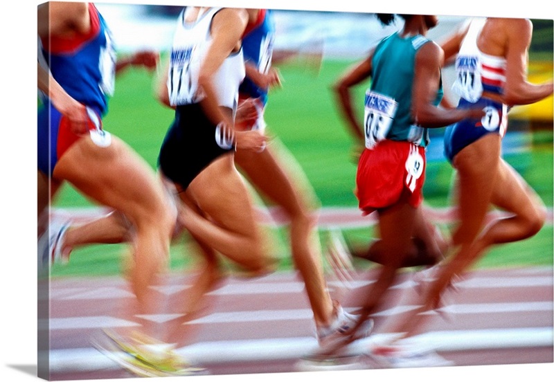 Women's track and field race Great Big Canvas