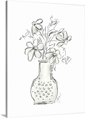 Black Eyed Susan Charcoal Sketch