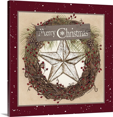 Christmas Barn Star Wreath