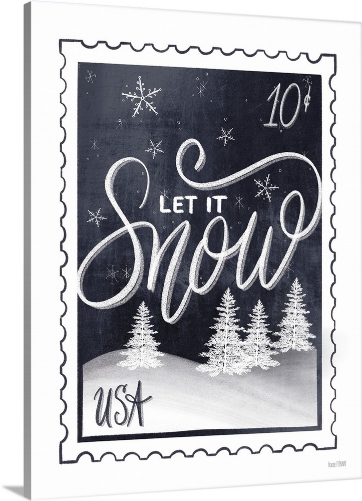 Christmas Stamp Let It Snow