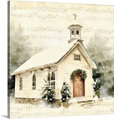 Country Church At Christmas II