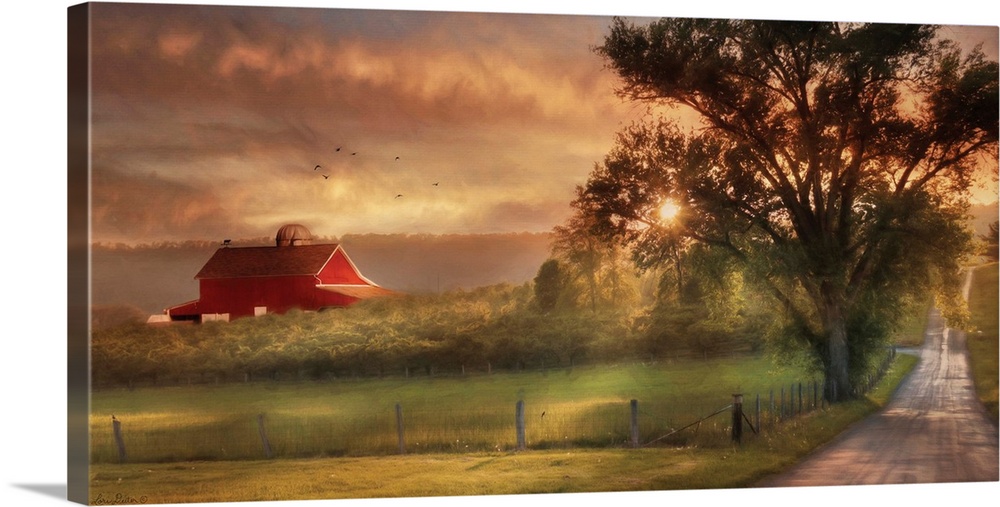 Country Lane Sunset Wall Art, Canvas Prints, Framed Prints, Wall Peels | Great  Big Canvas