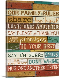 House Rules Wall Art & Canvas Prints | House Rules Panoramic Photos ...