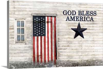 God Bless American Flag