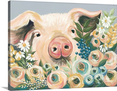 Pig in the Flower Garden