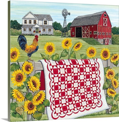 Red & White Farm Quilt