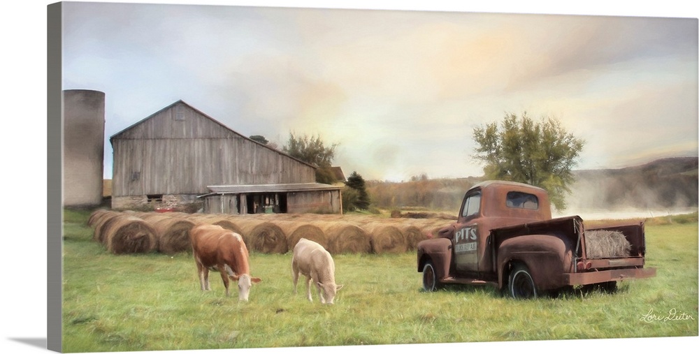 LD1786 Framed or Plaque By Lori Deiter Art Print Snowy Amish Lane 