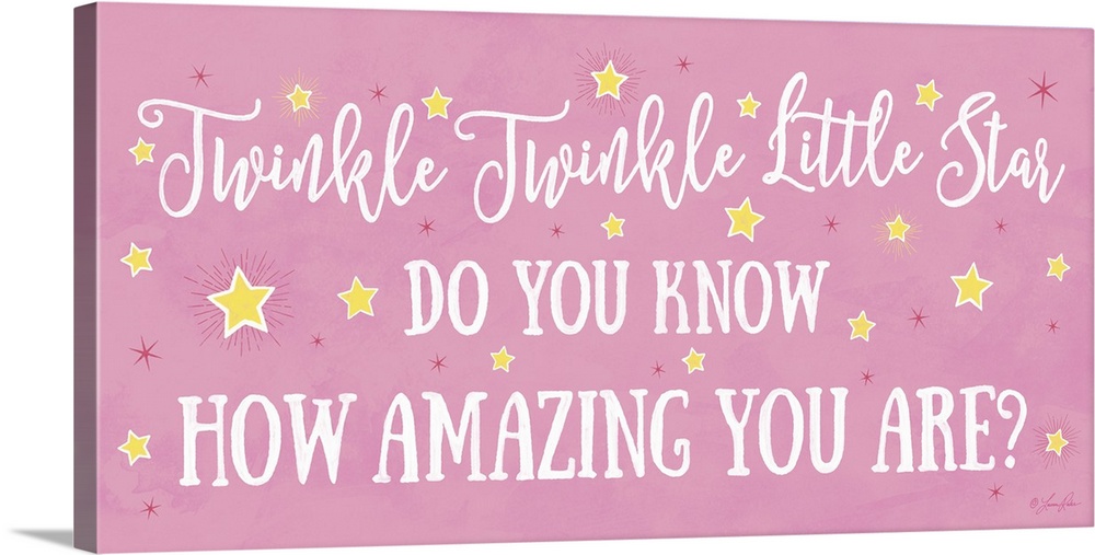 Twinkle Twinkle Little Star - Girl Wall Art, Canvas Prints, Framed ...