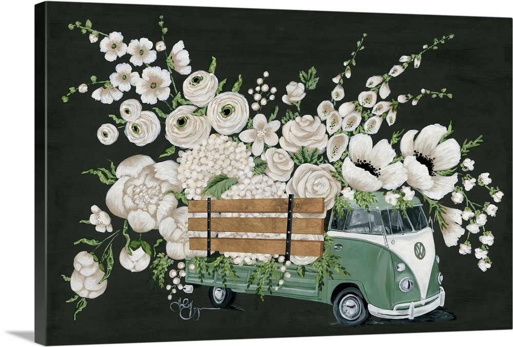VW Bus Black Wall Art, Canvas Prints, Framed Prints, Wall Peels | Great ...