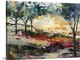 image thumbnail of Contemporary abstract painting resembling a clearing of trees.