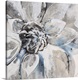 image thumbnail of Contemporary painting of a flower using pale blue, gray and white lines.