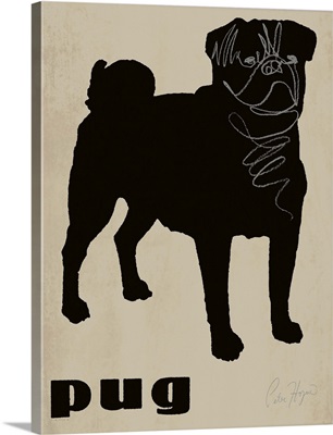 Black Pug Dog Silhouette