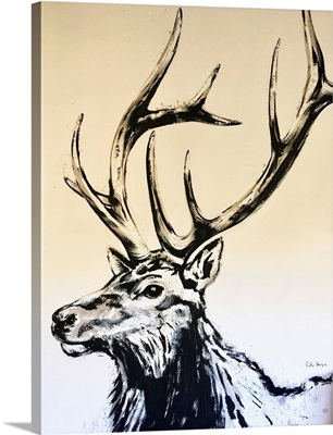 Five Point Bull Elk Painting