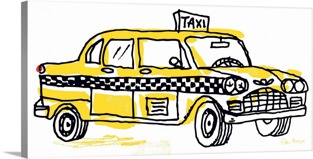 New York City Taxi Canvas Cab | Big Prints, Art, Canvas Peels Wall Framed Prints, Wall Great