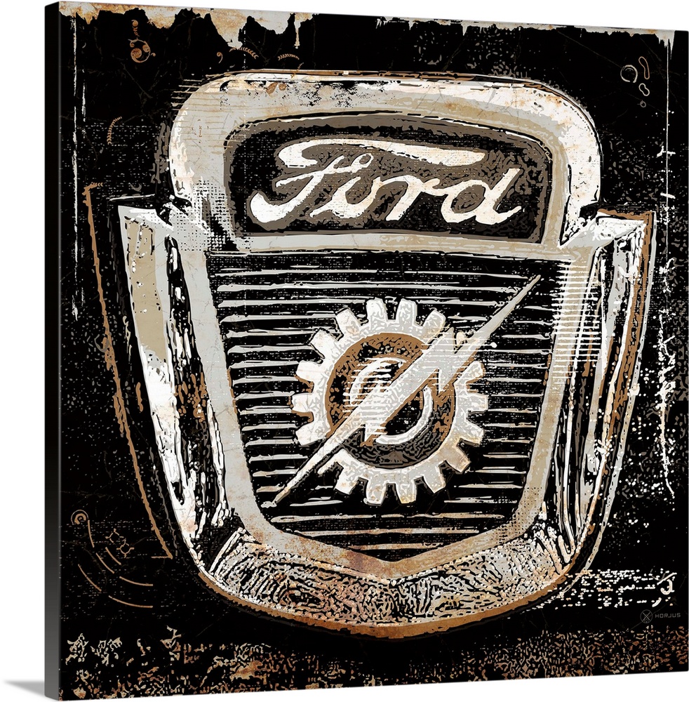 Old Ford Logo Emblem 2 Wall Art, Canvas Prints, Framed Prints