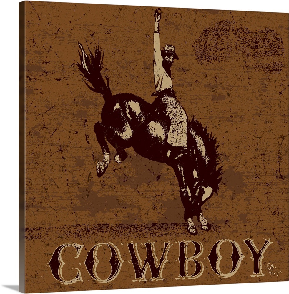 Rodeo Cowboy Wall Art, Canvas Prints, Framed Prints, Wall Peels Great