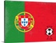 image thumbnail of Flag of Portugal with soccer crest with soccer ball.