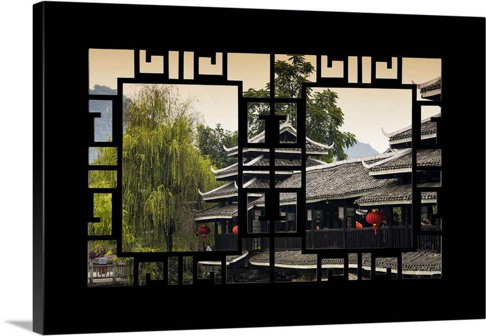 Asian Window, Chinese Buddhist Temple, China 10MKm2 Collection.