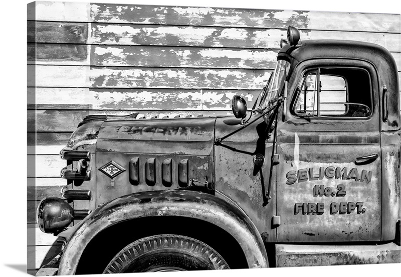 Black And White Arizona Collection Seligman Fire Dept. Great Big Canvas