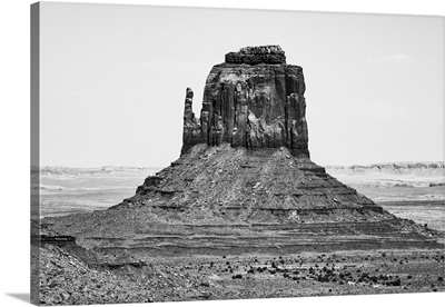 Black And White Arizona Collection - West Mitten Butte Monument Valley