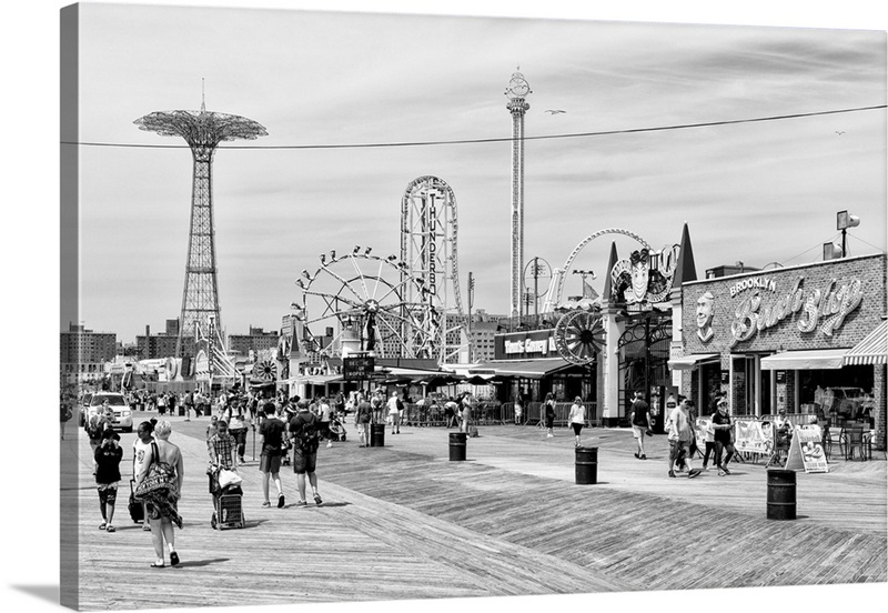 Black And White Manhattan Collection - Coney Island Boardwalk II ...