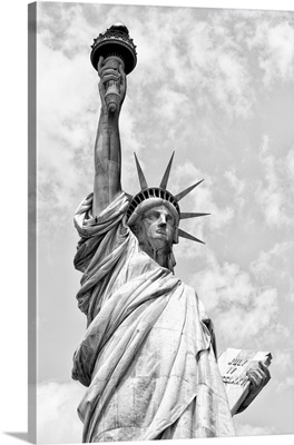 Black And White Manhattan Collection - The Statue Of Liberty I