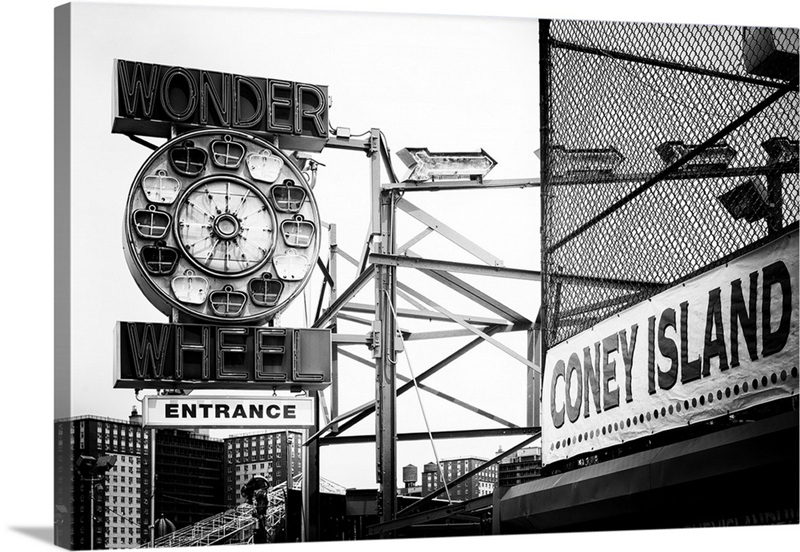 Black And White Manhattan Collection - Wonder Wheel Entrance | Great ...