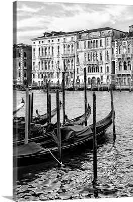Black Venice - Mooring Gondola On Grand Canal