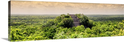 Calakmul in the Mexican Jungle at Sunset